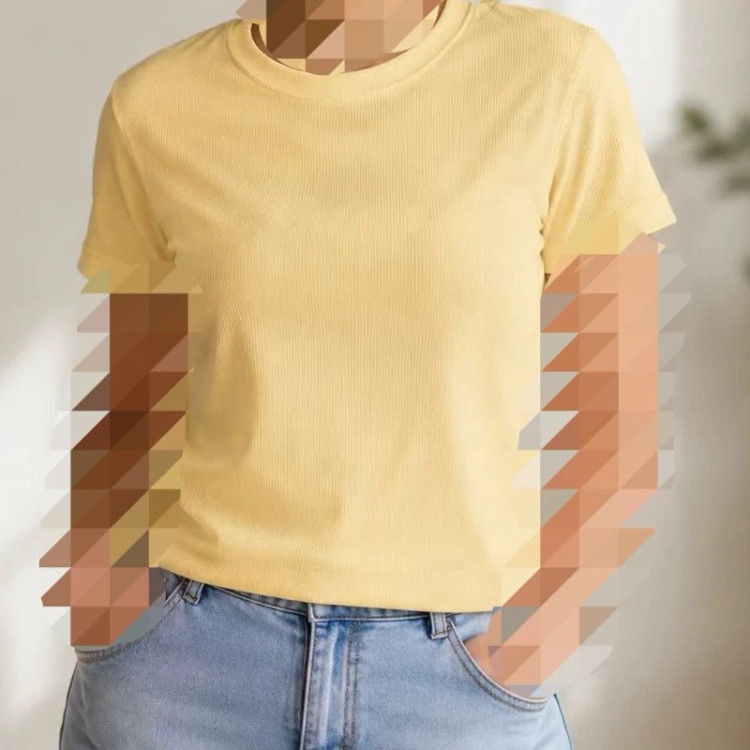 کراپ نیم آستین بیسیک زنانه