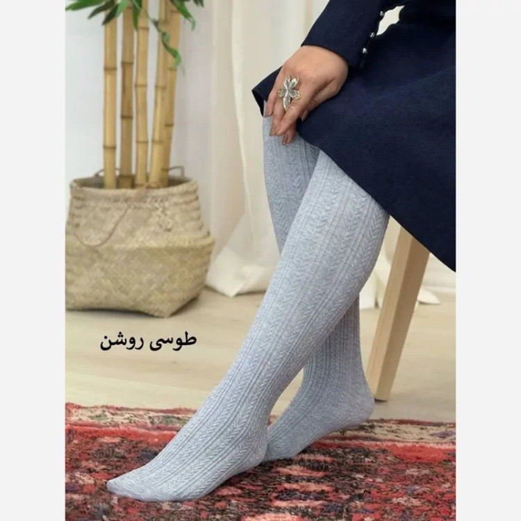 جورابشلواری گندمی بافت زنانه عمده پک سه تایی