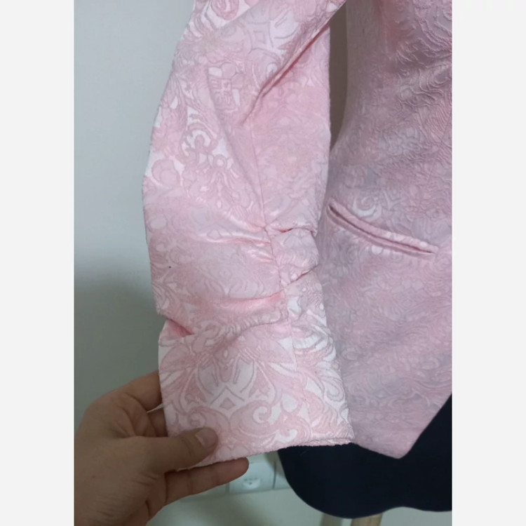 کت مجلسی زنانه وارداتی پارچه گل برجسته