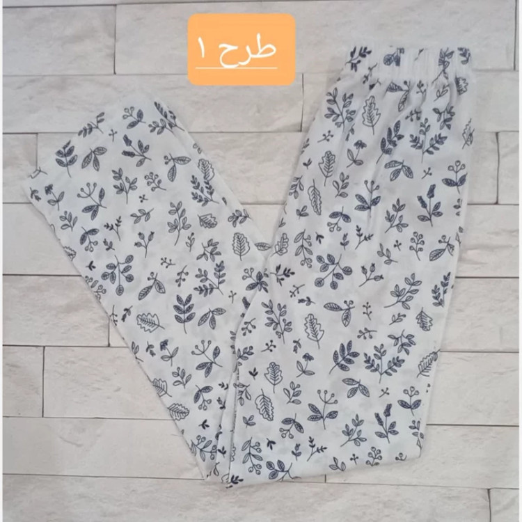 شلوار بچگانه چاپی نخ پنبه دخترانه
