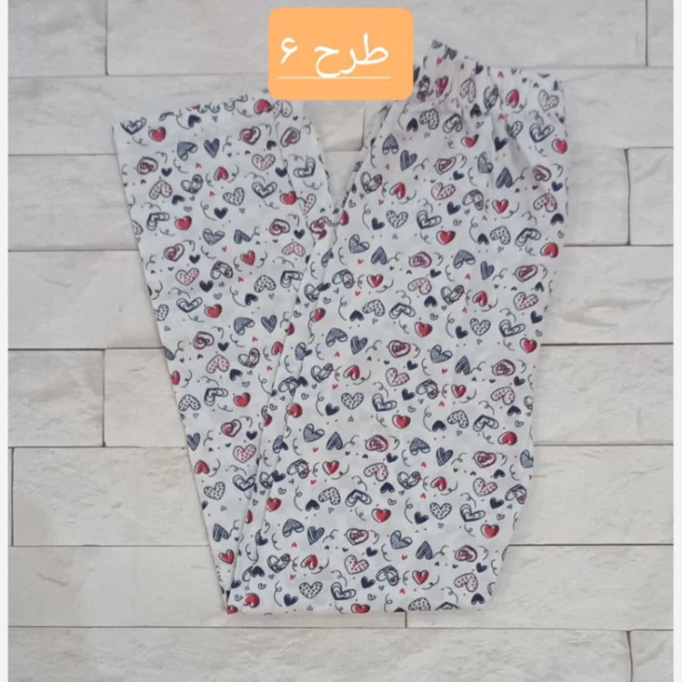 شلوار بچگانه چاپی نخ پنبه دخترانه