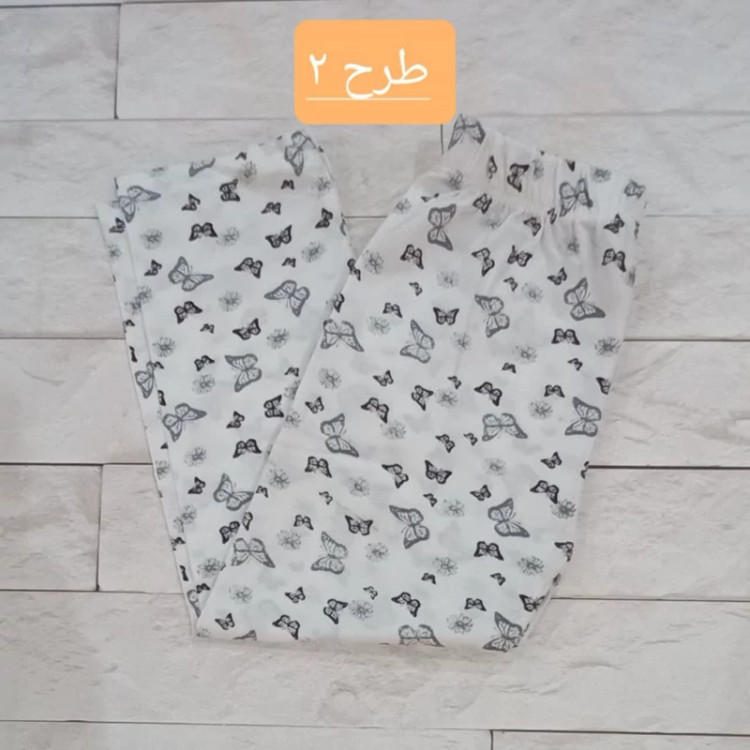 شلوار بچگانه چاپی نخ پنبه دخترانه