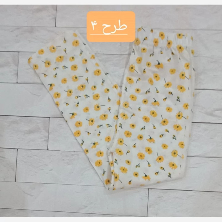 شلوار بچگانه چاپی نخ پنبه دخترانه