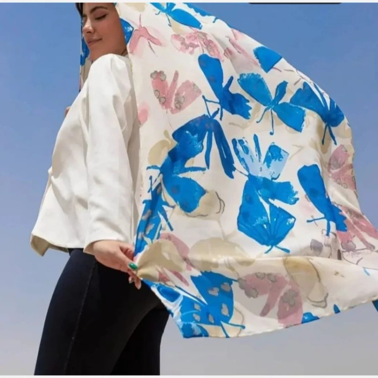 شال مجلسی حریر رنگارنگ زنانه