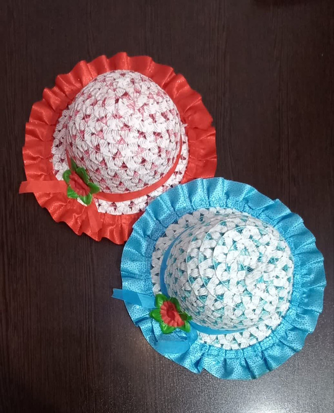 کلاه حصیری بچگانه دخترانه با ارسال فوری