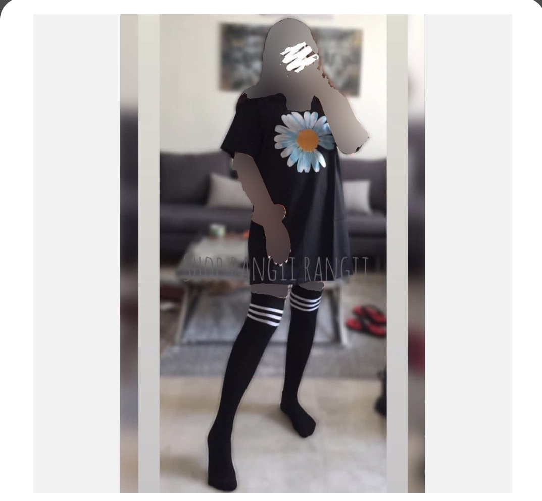 جوراب نخ پنبه سه خط بالا زانو